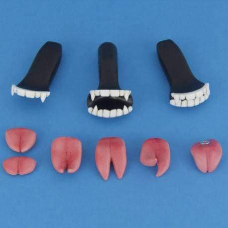 Kit de dents et langues en résine pour poupée réaliste (Vampire)